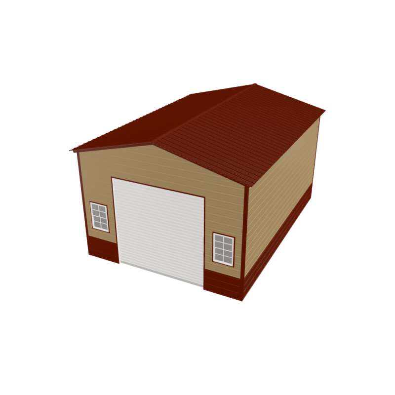 18' x 25' x 12' Metal Garage