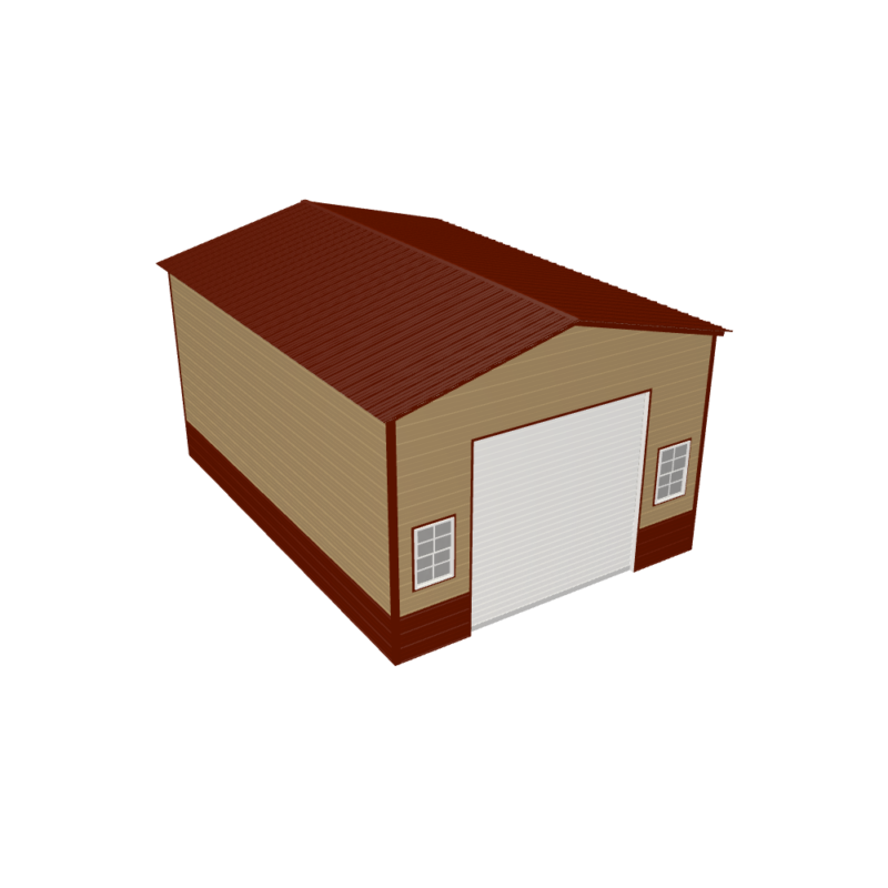 18' x 25' x 12' Metal Garage
