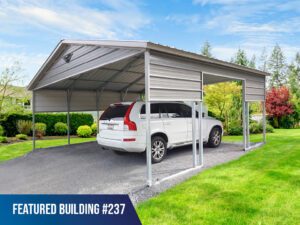 20' x 20' x 9' Custom Metal Carport, Metal Building