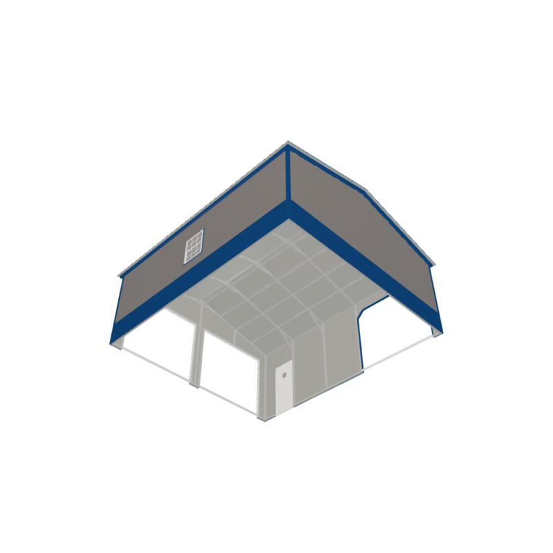 22' x 25' x 9' Custom Metal Garage
