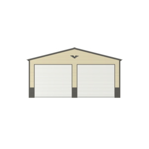 22' x 30' x 9' Double Metal Garage