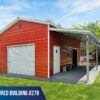 24' x 25' Garage with Lean-To Picture 124' x 25' Garage with Lean-To