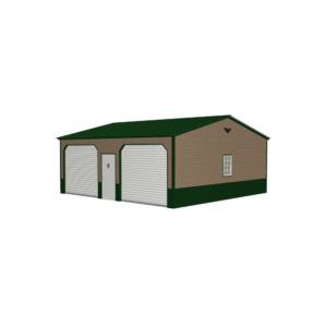 24' x 25' x 9' Double Metal Garage Picture 1