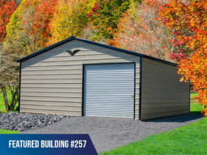 24' x 25' x 9' Metal Garage