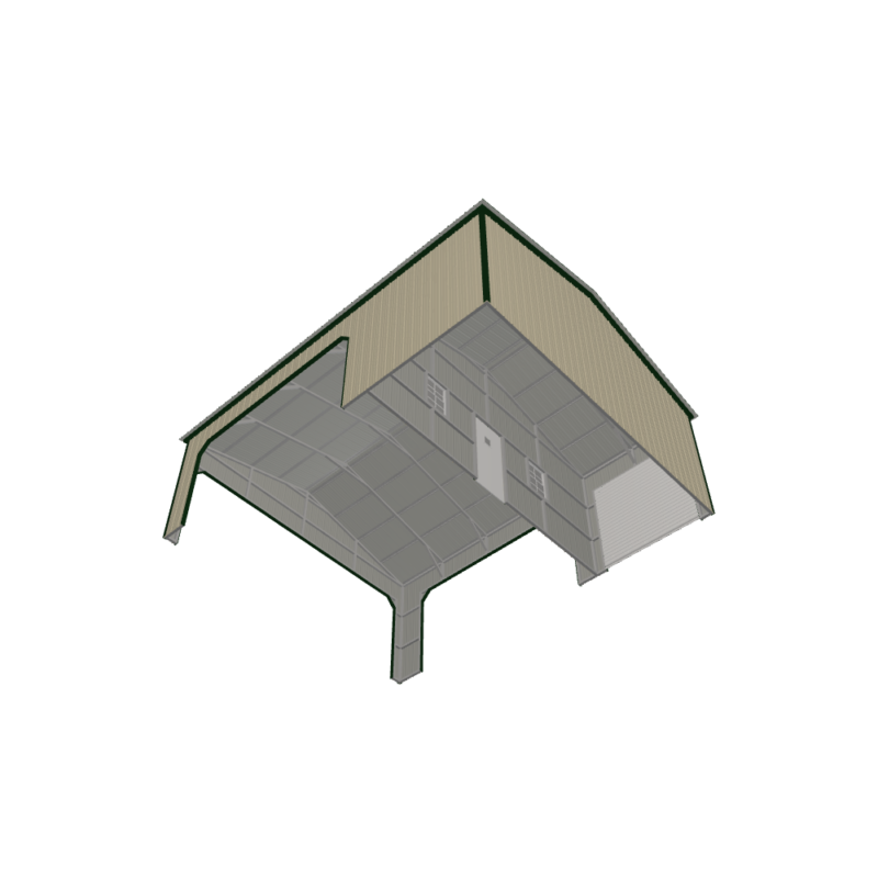 24' x 30' x 10' Combo Unit, carports, metal buildings