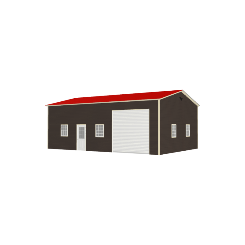 24' x 35' x 12' Metal Workshop