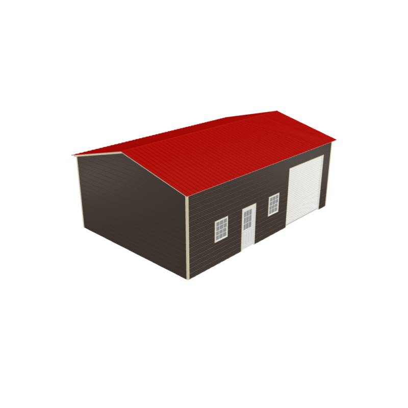 24' x 35' x 12' Metal Workshop