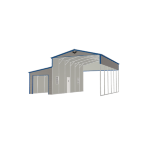 28' x 30' x 13'/8' Carport with Lean-To