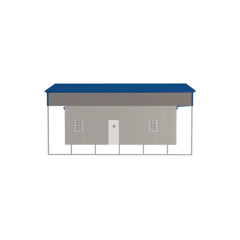 28' x 30' x 13'/8' Carport with Lean-To