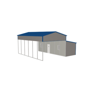 28' x 30' x 13'/8' Carport with Lean-To