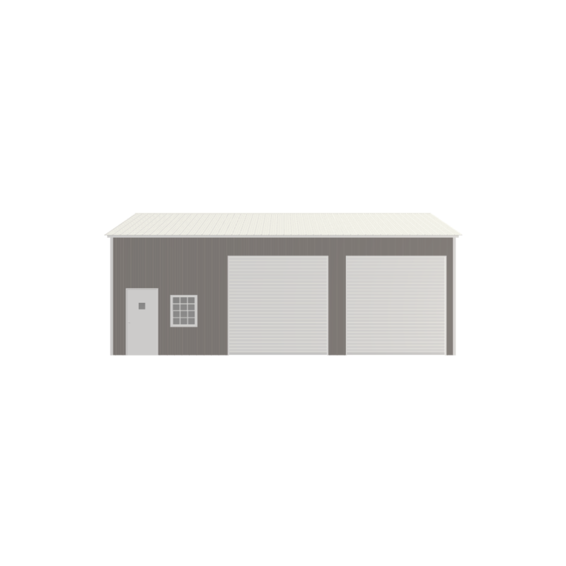 28' x 35' x 12' Double Metal Garage
