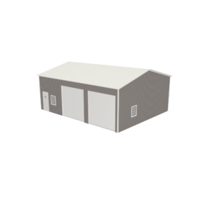 28' x 35' x 12' Double Metal Garage