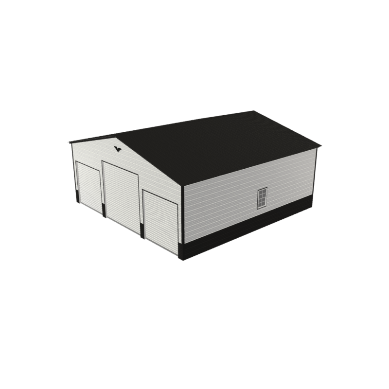 30' x 30' x 11' 3-Bay Metal Garage, carports, metal buildings