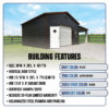 30' x 20' x 10'/7' Garage with Lean-To