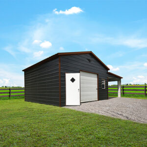 30' x 20' x 10'/7' Garage with Lean-To