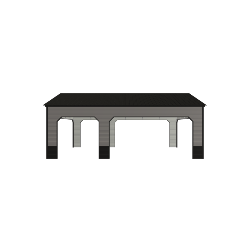 30' x 30' x 10' Triple-Wide Carport
