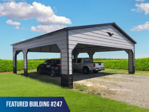 30' x 30' x 10' Triple-Wide Carport