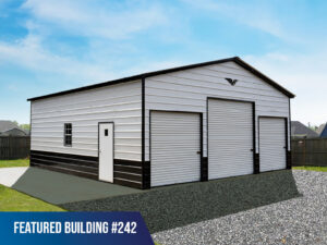 30' x 30' x 11' 3-Bay Metal Garage, carports, metal buildings