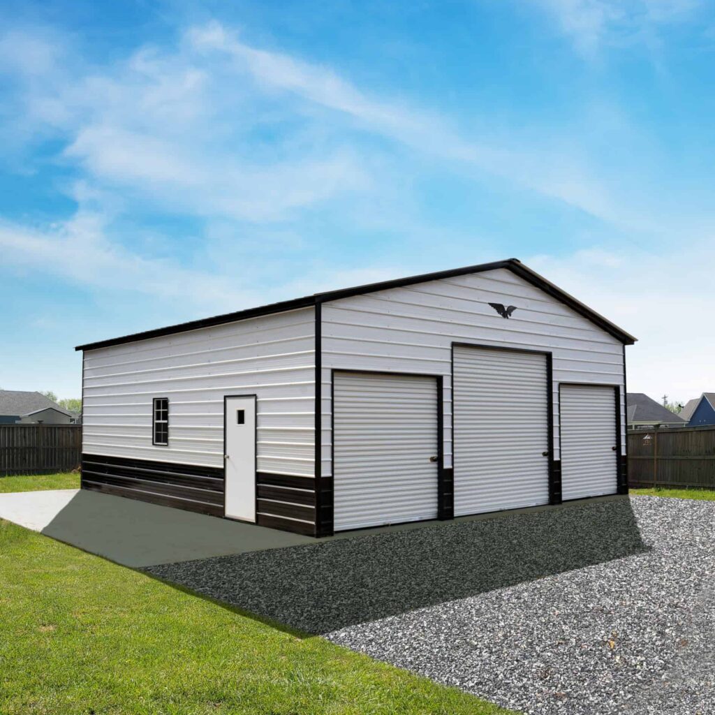 30' x 30' x 11' 3-Bay Metal Garage, Metal Building