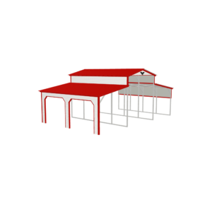 32' x 20' x 12'/8' Barn-Style Carport