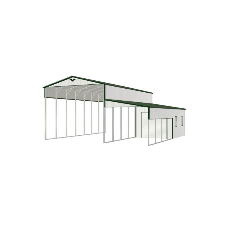 32' x 35' x 15'/9' RV Carport with Lean-To