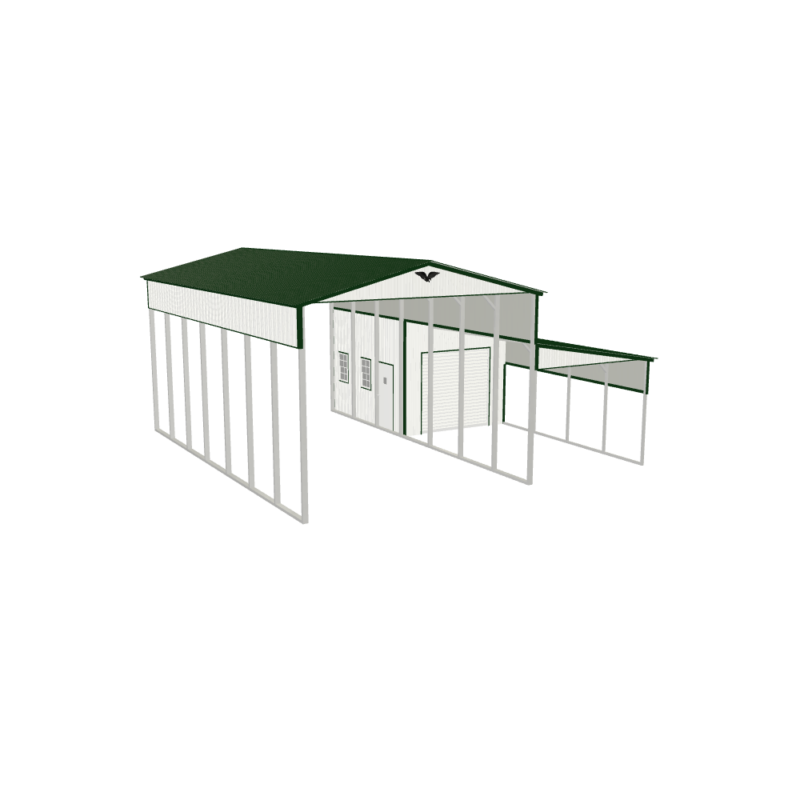 32' x 35' x 15'/9' RV Carport with Lean-To