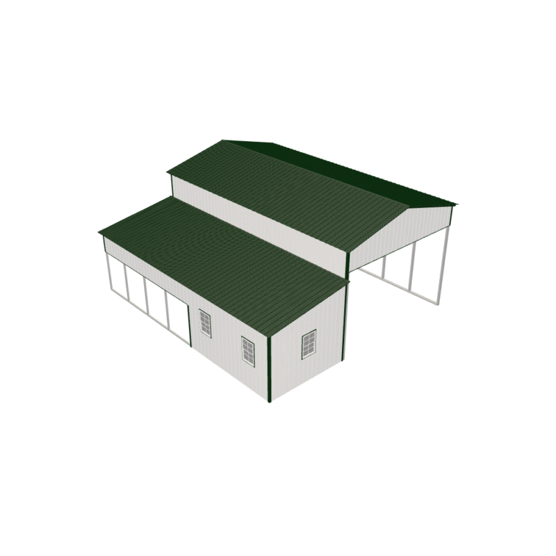 32' x 35' x 15'/9' RV Carport with Lean-To