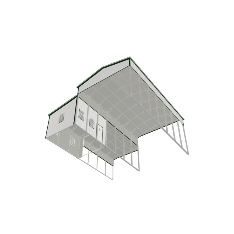 32' x 35' x 15'/9' RV Carport with Lean-To