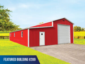 35' x 50' x 13'/8' Garage with Lean-To