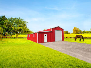 35' x 50' x 13'/8' Garage with Lean-To