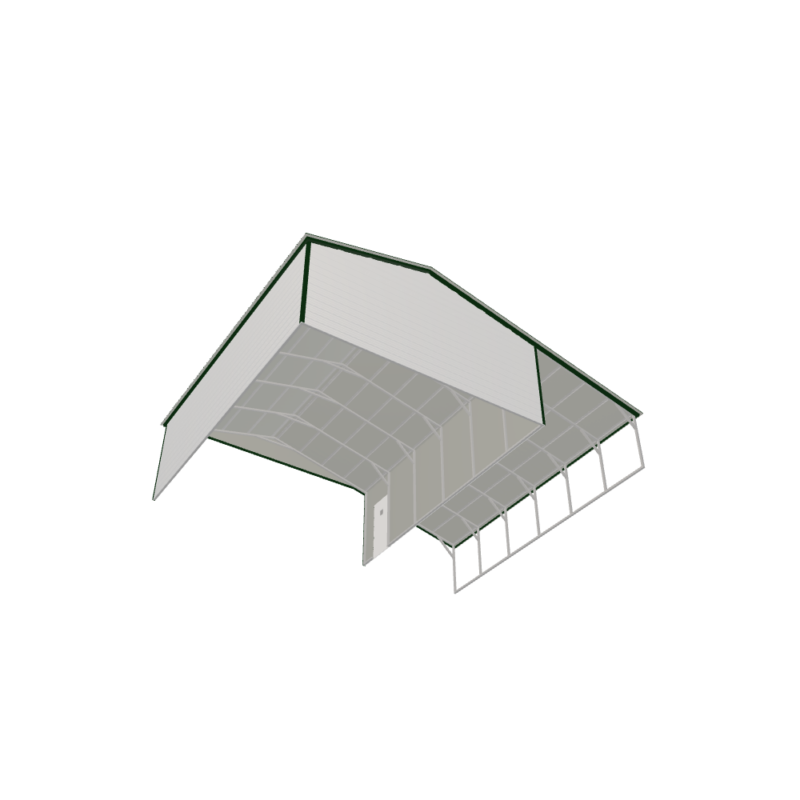 36' x 30' x 9'/6' Shed with Lean-To