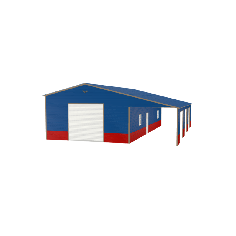 36' x 50' x 136' x 50' x 12'/9' Garage with Lean-To'/9' Garage with Lean-To