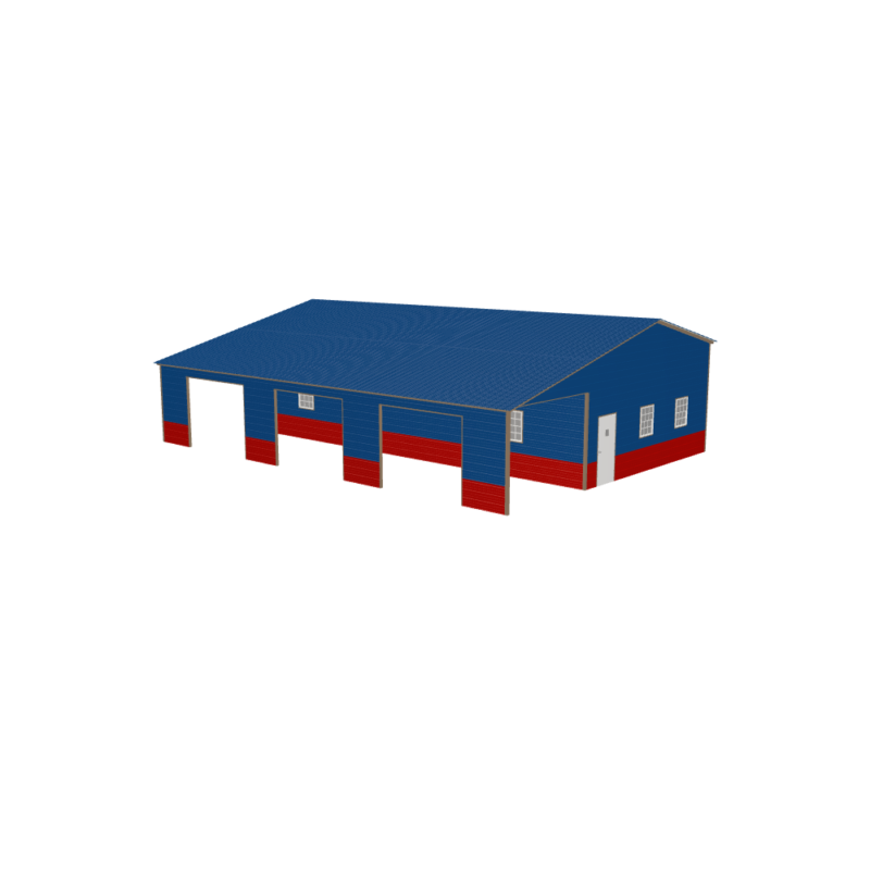 36' x 50' x 12'/9' Garage with Lean-To