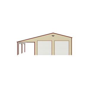 38' x 30' Garage with Lean-To