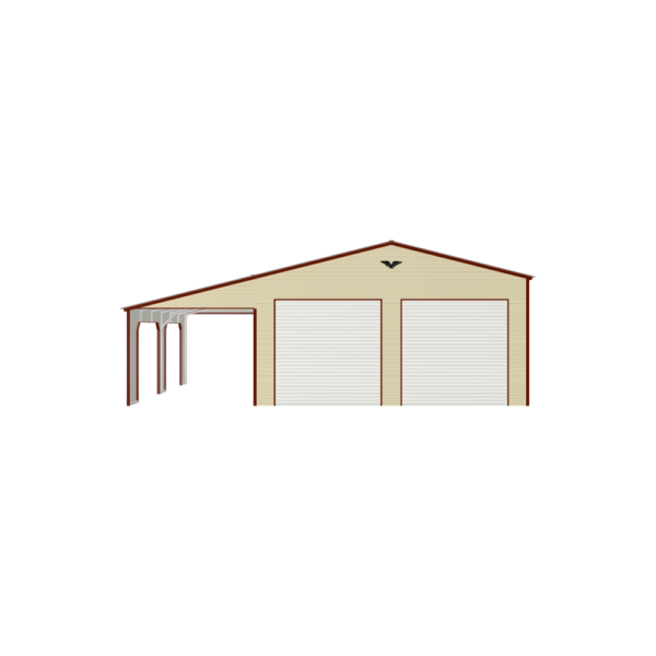38' x 30' Garage with Lean-To