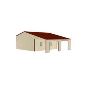 38' x 30' Garage with Lean-To