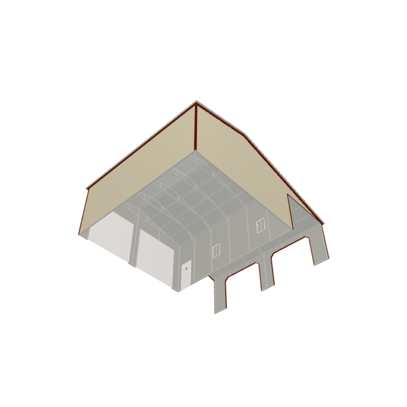 38' x 30' Garage with Lean-To