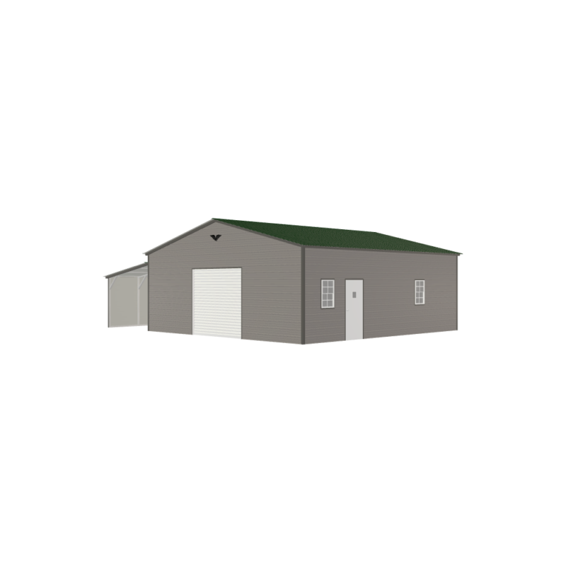 38' x 30' x 10'/7' Metal Workshop