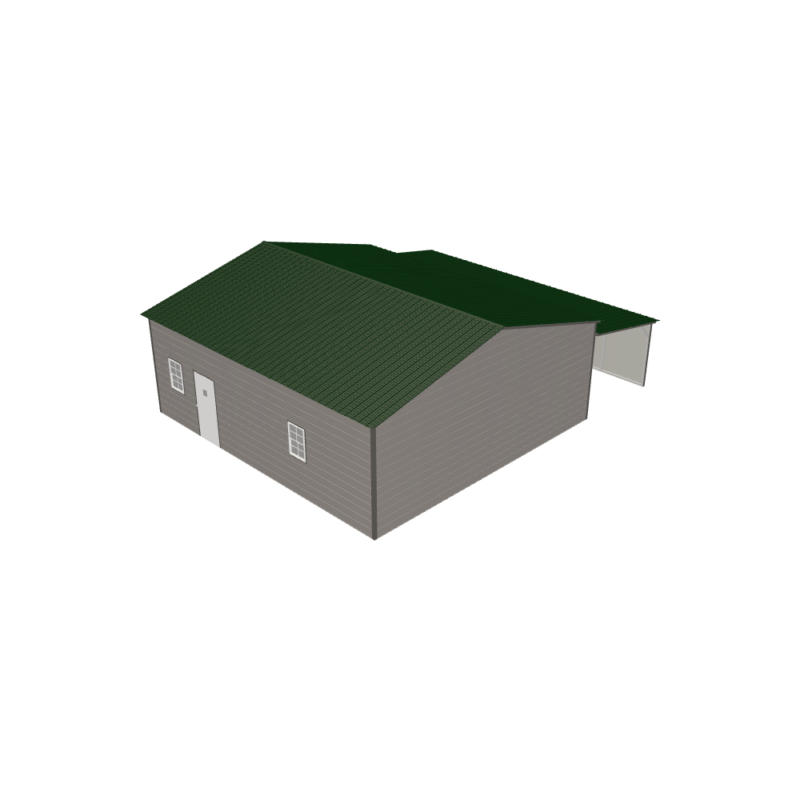 38' x 30' x 10'/7' Metal Workshop