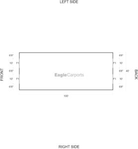 40' x 100' x 12' Commercial Storage