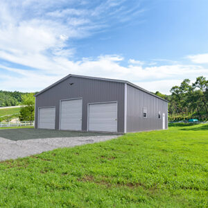 40' x 45' x 13' 3-Bay Metal Garage