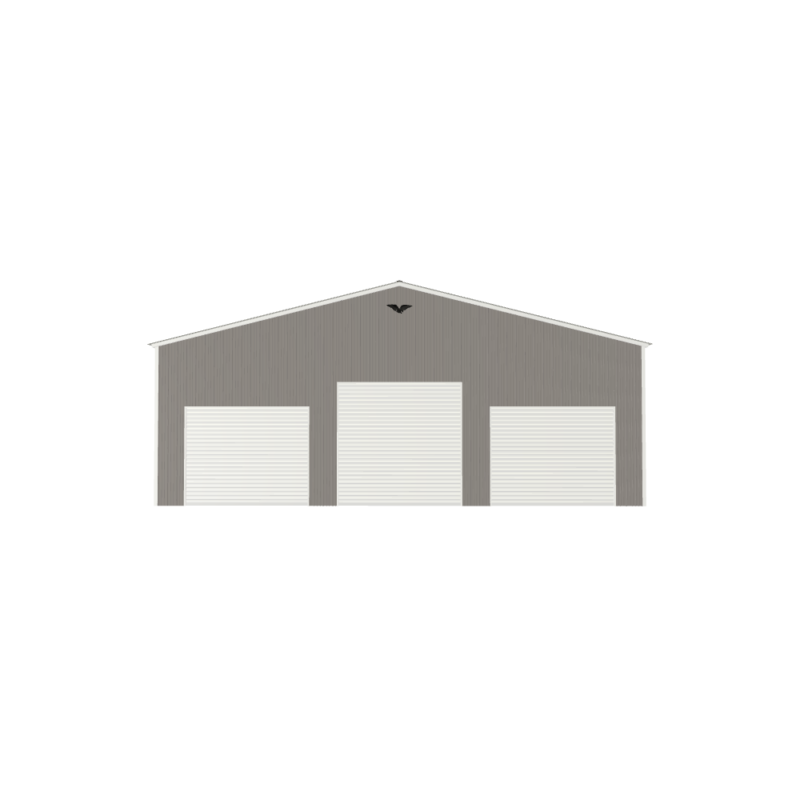 40' x 45' x 13' 3-Bay Metal Garage