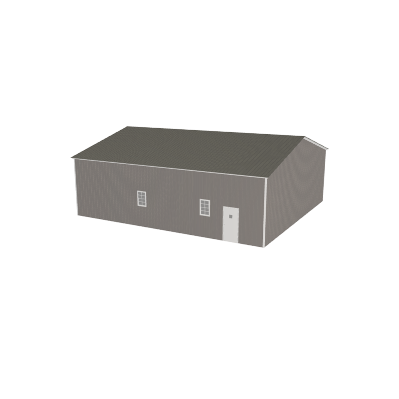 40' x 45' x 13' 3-Bay Metal Garage