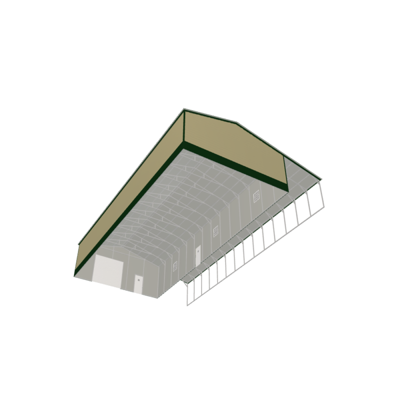 42' x 70' x 12'/9' Metal Workshop