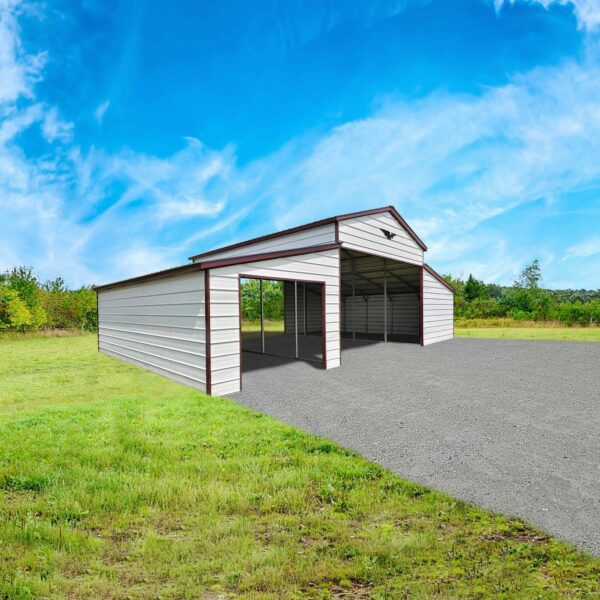 44' x 30' x 12'/7' Metal Horse Barn, Barns, Metal Buildings