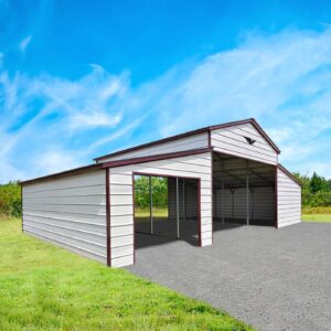 44' x 30' x 12'/7' Metal Horse Barn, Barns, Metal Buildings