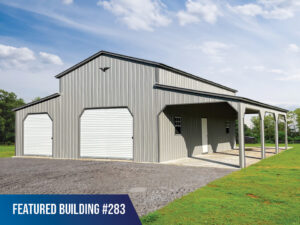 44' x 40' x 14'/9' Metal Horse Barn