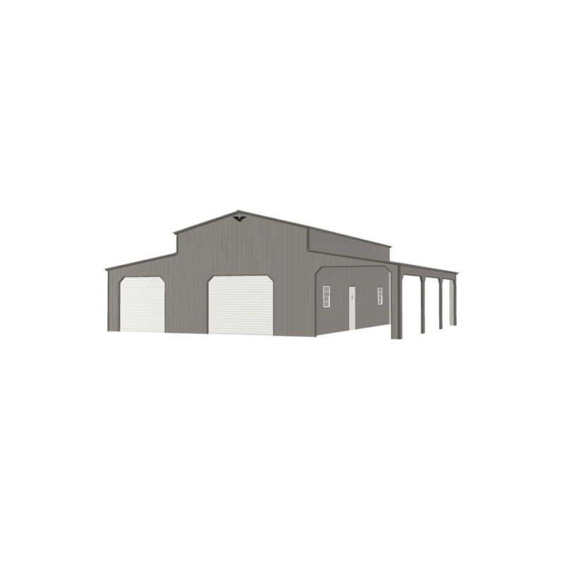 44' x 40' x 14'/9' Metal Horse Barn