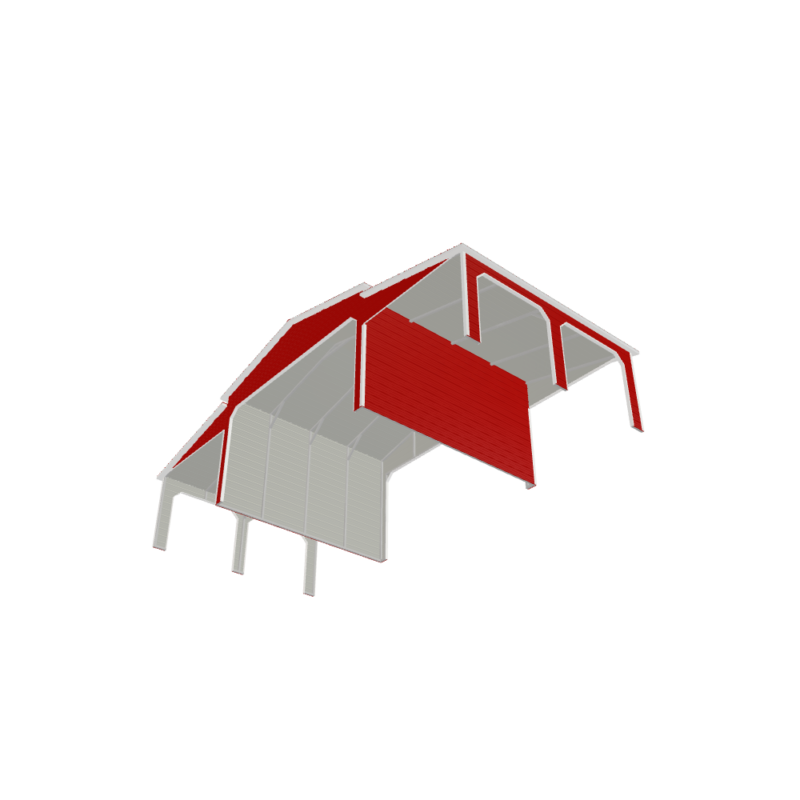 46' x 20' Double Metal Garage