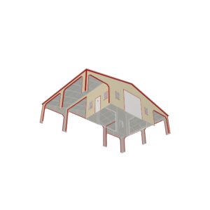 48' x 30' x 12'/9' Custom Eagle Barn